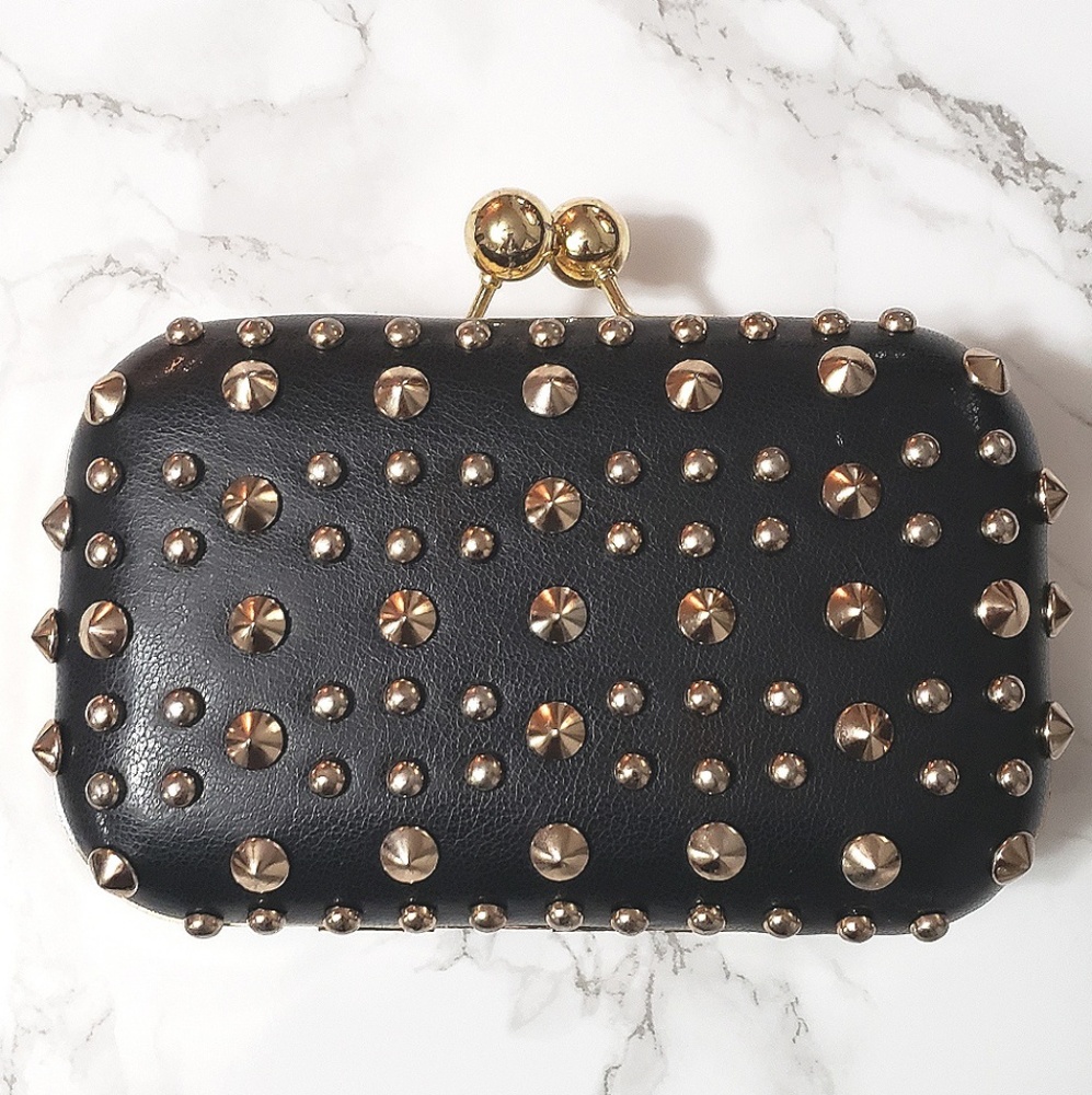 Stylishly Studded Pillbox Clutch